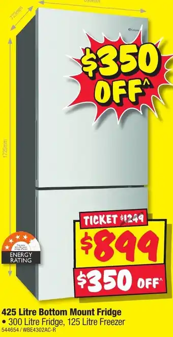 JB Hi-Fi Bottom Mount Fridge offer