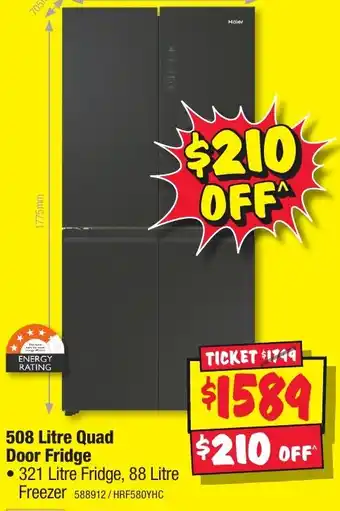 JB Hi-Fi Quad Door Fridge offer