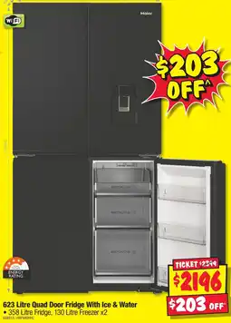 JB Hi-Fi Quad Door Fridge With Ice & Water offer