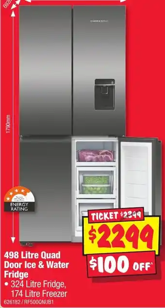 JB Hi-Fi Quad Door Ice & Water Fridge offer