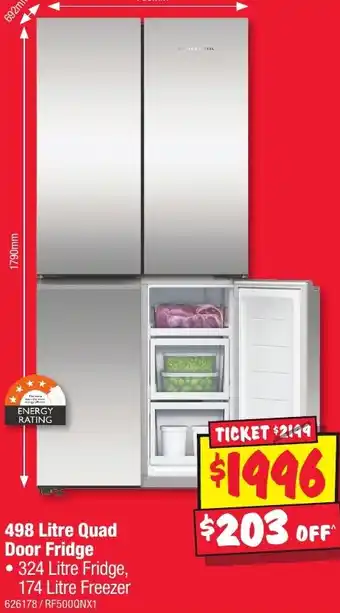 JB Hi-Fi Quad Door Fridge offer