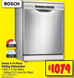 JB Hi-Fi Series 4 14 Place Setting Dishwasher offer