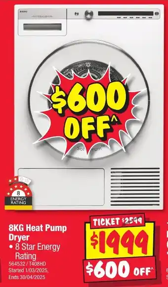 JB Hi-Fi Heat Pump Dryer offer