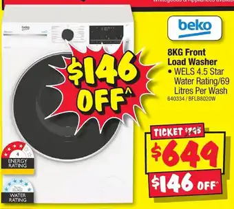 JB Hi-Fi Front Load Washer offer