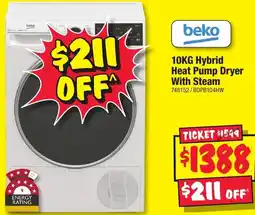 JB Hi-Fi Hybrid Heat Pump Dryer With Steam offer