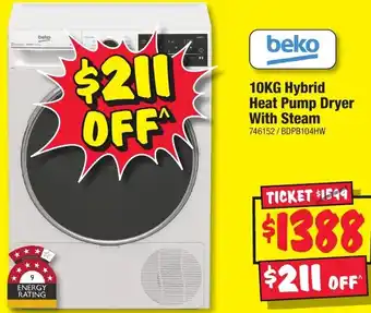 JB Hi-Fi Hybrid Heat Pump Dryer With Steam offer