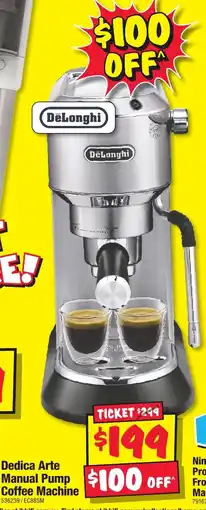 JB Hi-Fi Dedica Arte Manual Pump Coffee Machine offer