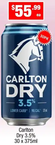 Liquor Stax Carlton Dry 3.5% offer