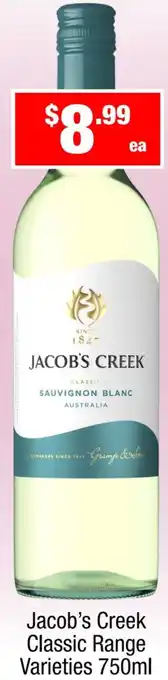 Liquor Stax Jacob's Creek Classic Range Varieties offer