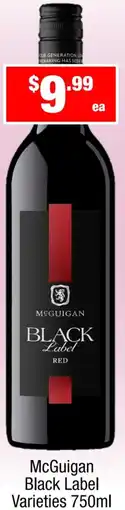 Liquor Stax McGuigan Black Label Varieties offer