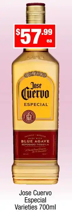 Liquor Stax Jose Cuervo Especial Varieties offer