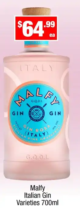 Liquor Stax Malfy Italian Gin Varieties offer