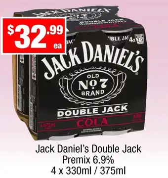 Liquor Stax Jack Daniel's Double Jack Premix 6.9% offer