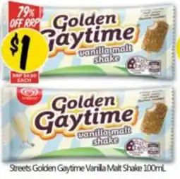 NQR Streets Golden Gaytime Vanilla Malt Shake offer