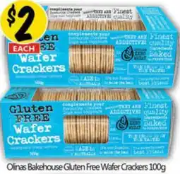 NQR Olinas Bakehouse Gluten Free Wafer Crackers offer