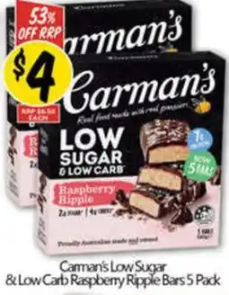Carman's Low Sugar & Low Carb Raspberry Ripple Bars