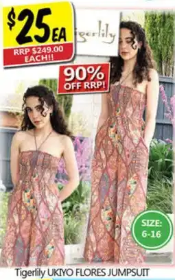 NQR Tigerlily UKIYO FLORES JUMPSUIT offer