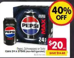 Spar Pepsi, Schweppes or Solo offer