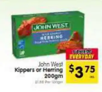 Spar John West Kippers or Herring offer