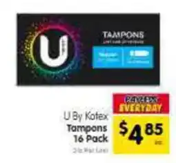 Spar U By Kotex Tampons offer