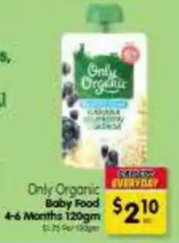 Spar Only Organic Baby Food offer