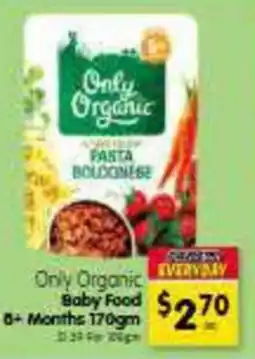 Spar Only Organic Baby Food offer