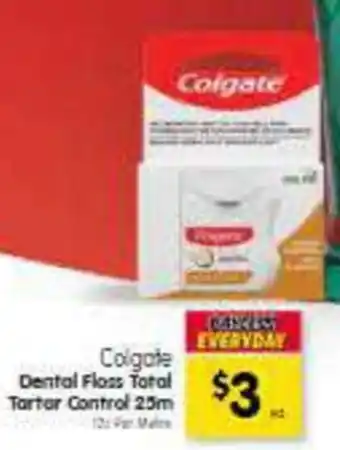 Spar Colgate Dental Floss Total Tartar Control offer