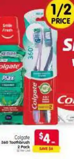 Spar Colgate 360 Toothbrush offer