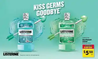 Spar Listerine mouthwash offer