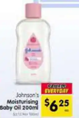 Spar Johnson's Moisturising Baby Oil offer