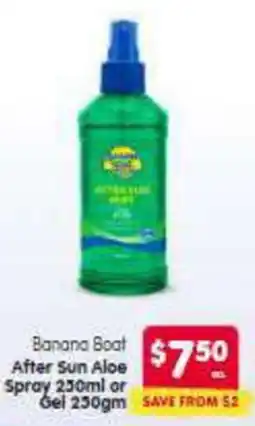 Spar Banana Boat After Sun Aloe Spray Gel offer