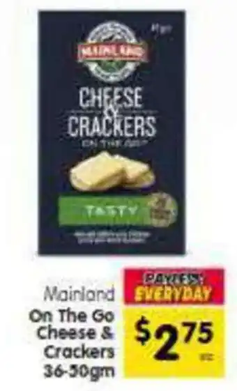 Spar Mainland on the go cheese crackers offer