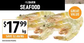 Supabarn RAW BANANA PRAWNS offer