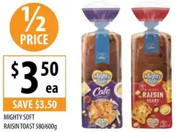 Supabarn MIGHTY SOFT RAISIN TOAST offer