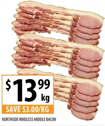 Supabarn NORTHSIDE RINDLESS MIDDLE BACON offer