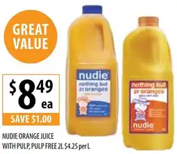 Supabarn NUDIE ORANGE JUICE offer