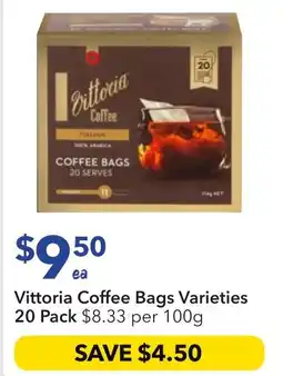 Ritchies Vittoria Coffee Bags Varieties offer