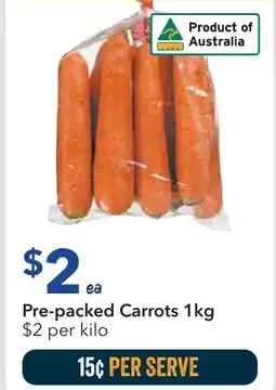 Ritchies Pre-packed Carrots offer