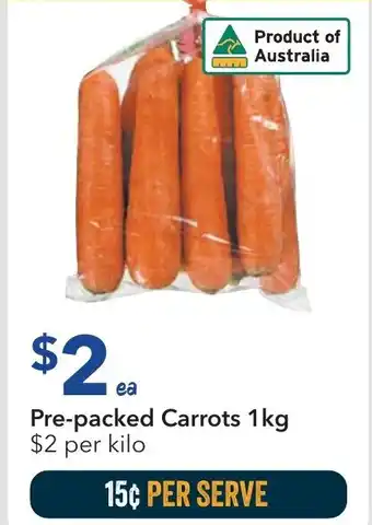 Ritchies Pre-packed Carrots offer