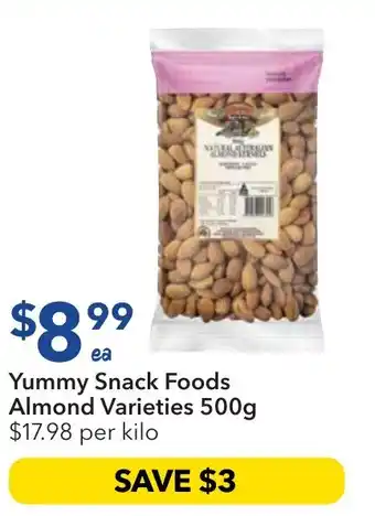 Ritchies Yummy Snack Foods Almond Varieties offer