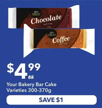 Ritchies Your Bakery Bar Cake Varieties 300-370g offer