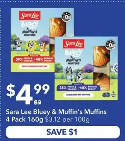 Ritchies Sara Lee Bluey & Muffin's Muffins offer