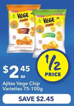 Ritchies Ajitas Vege Chip Varieties 75-100g offer