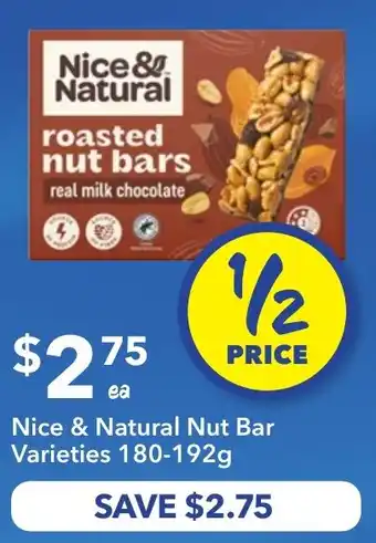 Ritchies Nice & Natural Nut Bar Varieties 180-192g offer