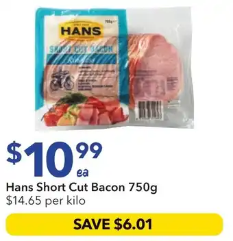 Ritchies Hans Short Cut Bacon offer