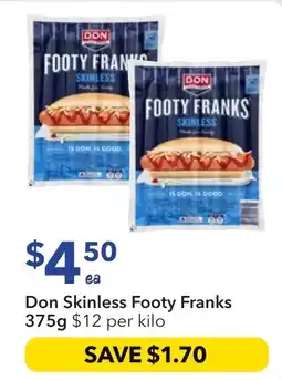 Ritchies Don Skinless Footy Franks offer