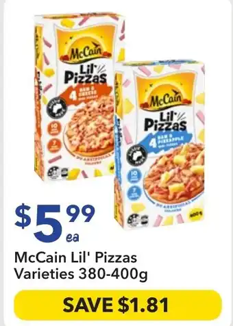 Ritchies McCain Lil' Pizzas Varieties 380-400g offer