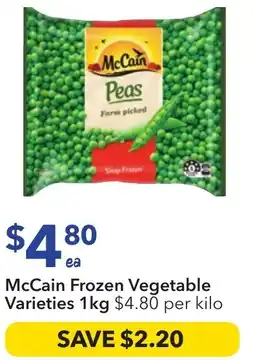 Ritchies McCain Frozen Vegetable Varieties offer