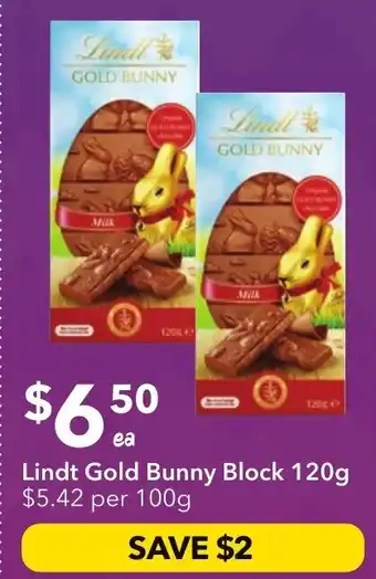 Ritchies Lindt Gold Bunny Block offer