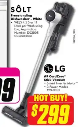 The Good Guys A9 CordZero® Stick Vacuum offer